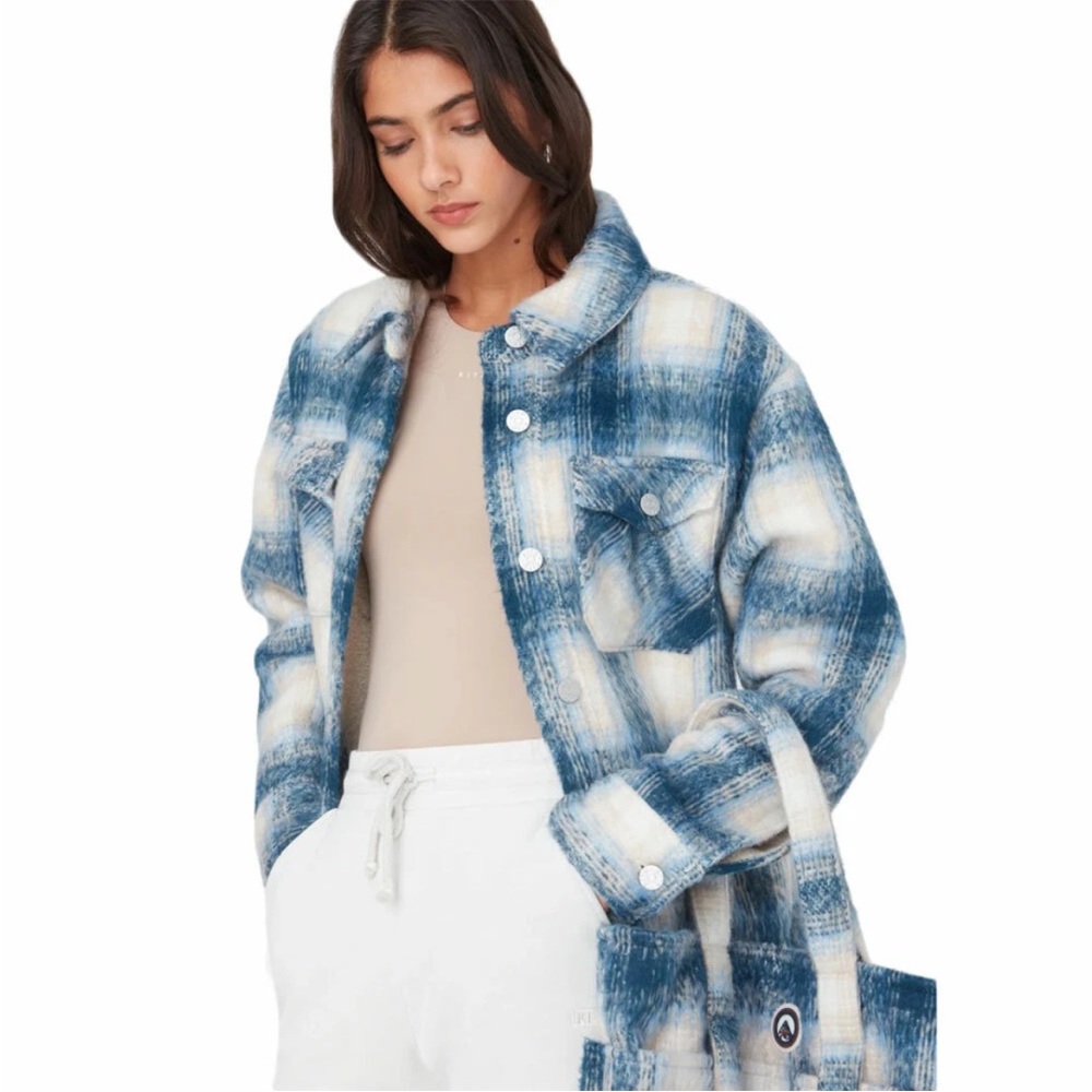 Kith Blue and White Plaid Women's Jacket